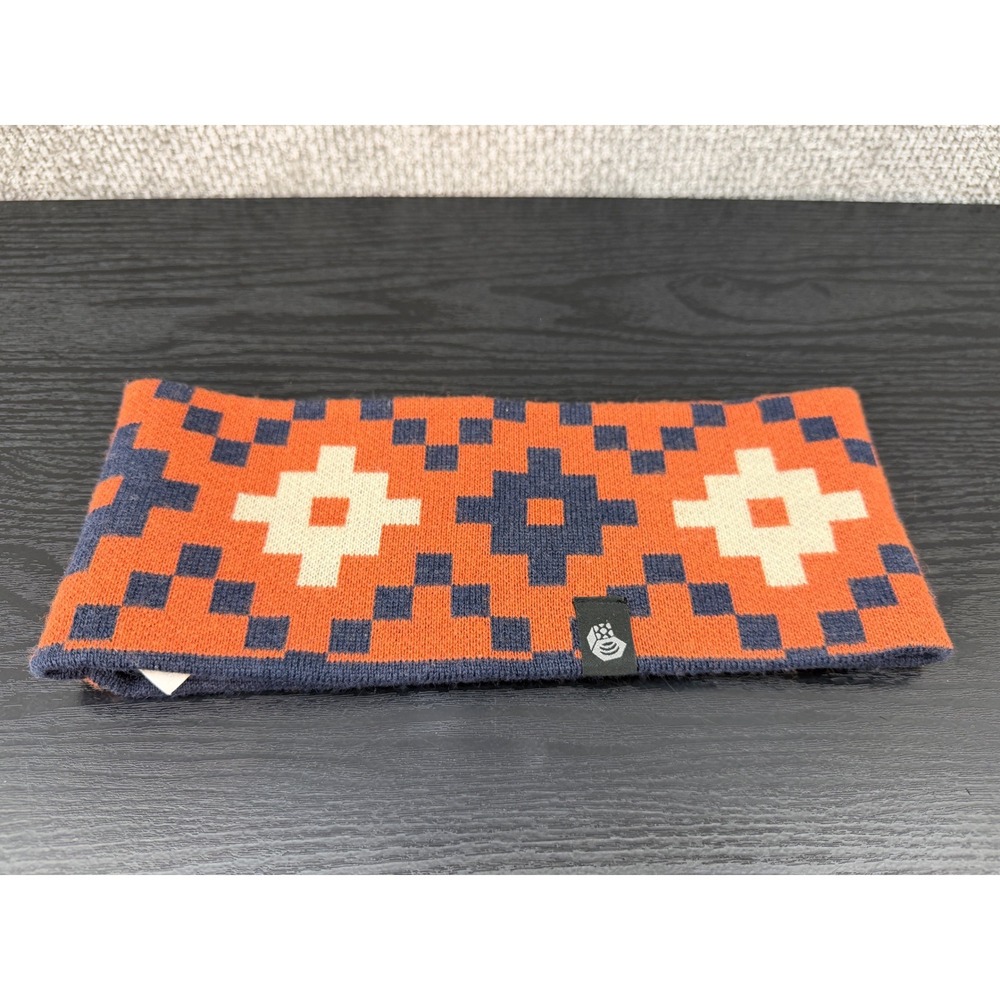 Mountain Hardwear Geometric Fair Isle Wool Blend Headband Orange Navy OU8883 O/S